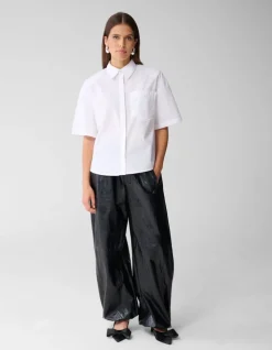 Oversized Solid Blouse Wit