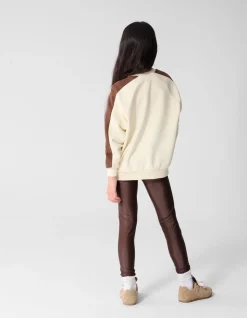 Oversized Sporty Sweater Gebroken Wit
