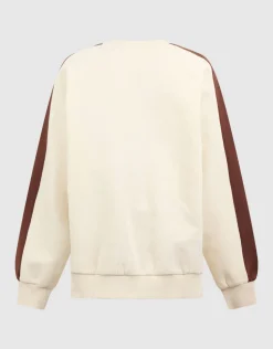 Oversized Sporty Sweater Gebroken Wit