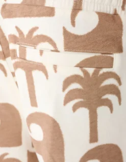 Palm Print Short Gebroken Wit