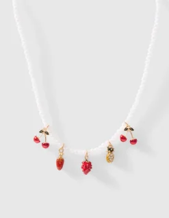 Parel Fruit Ketting Wit/Goud