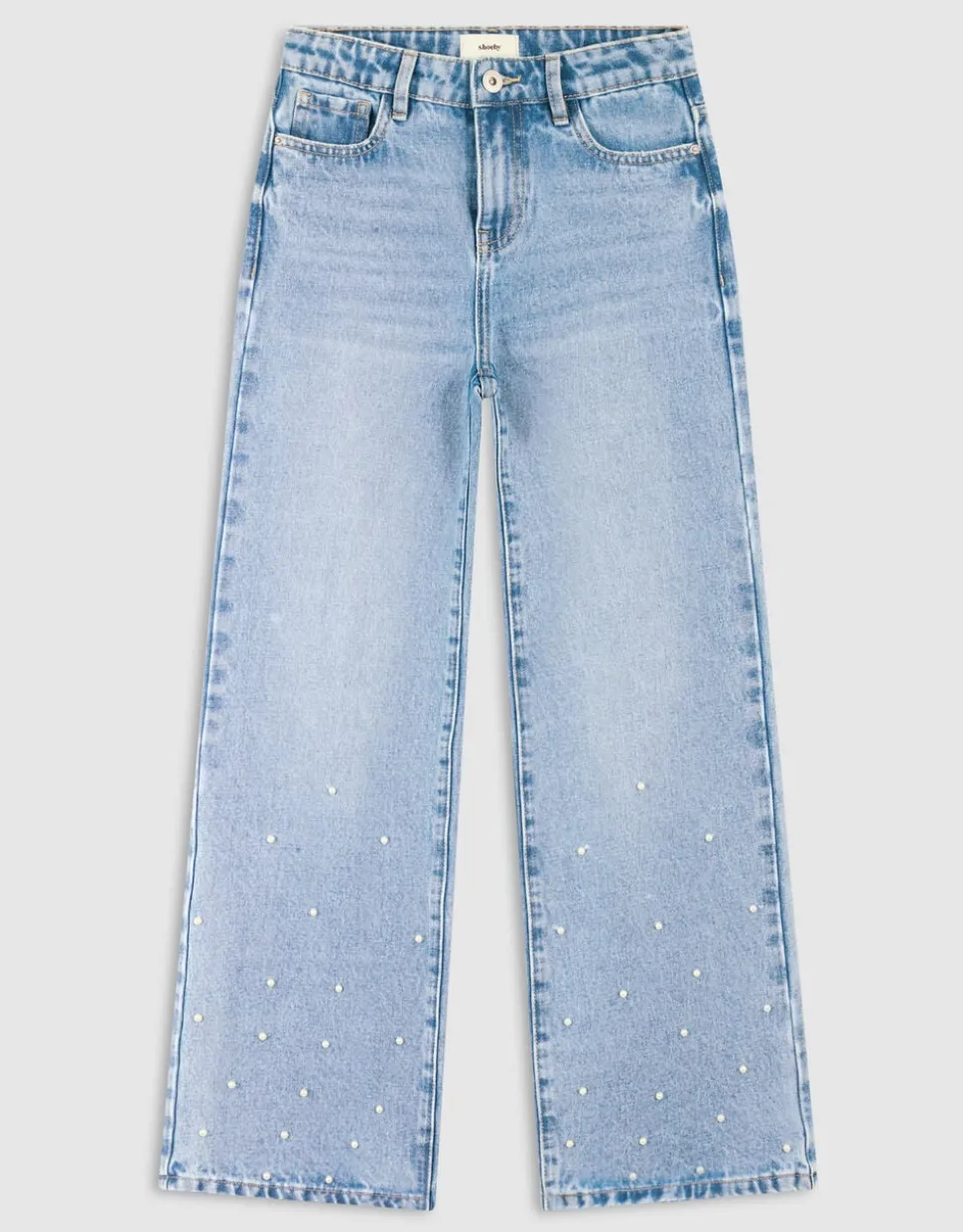 Parel Wide Leg Fit Jeans Blauw