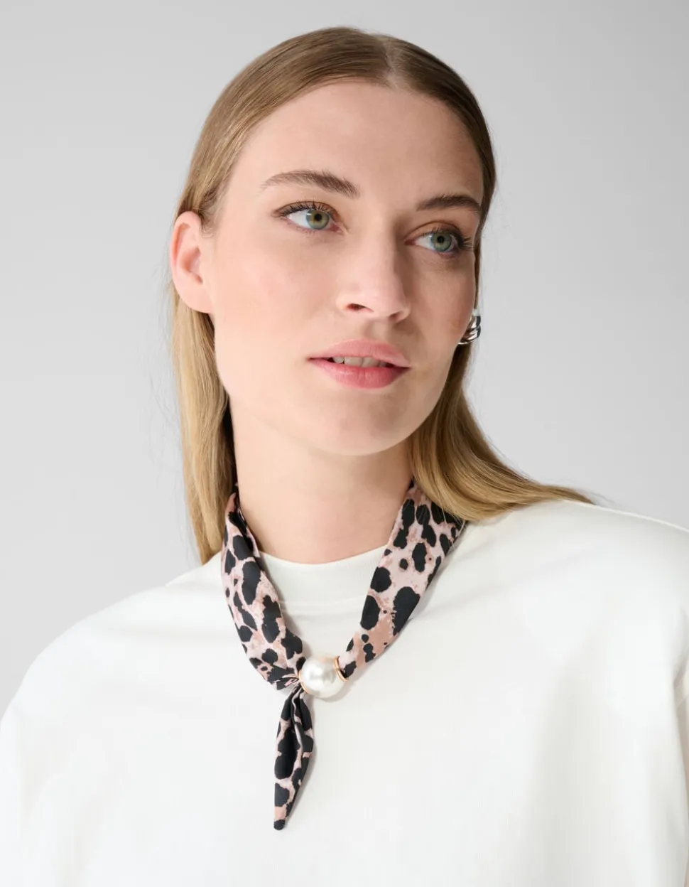 Pearl Leopard Sjaal Ketting Bruin