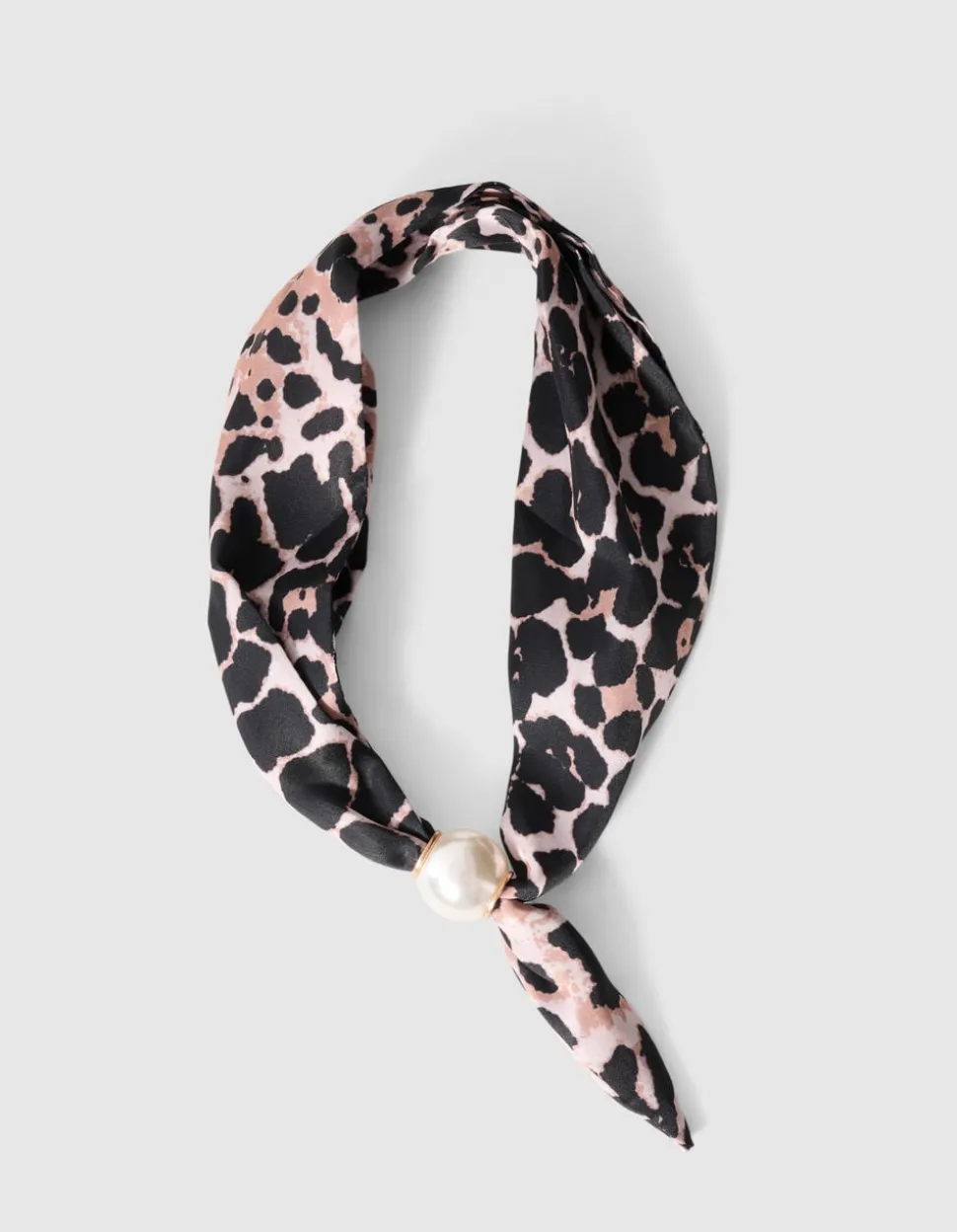 Pearl Leopard Sjaal Ketting Bruin