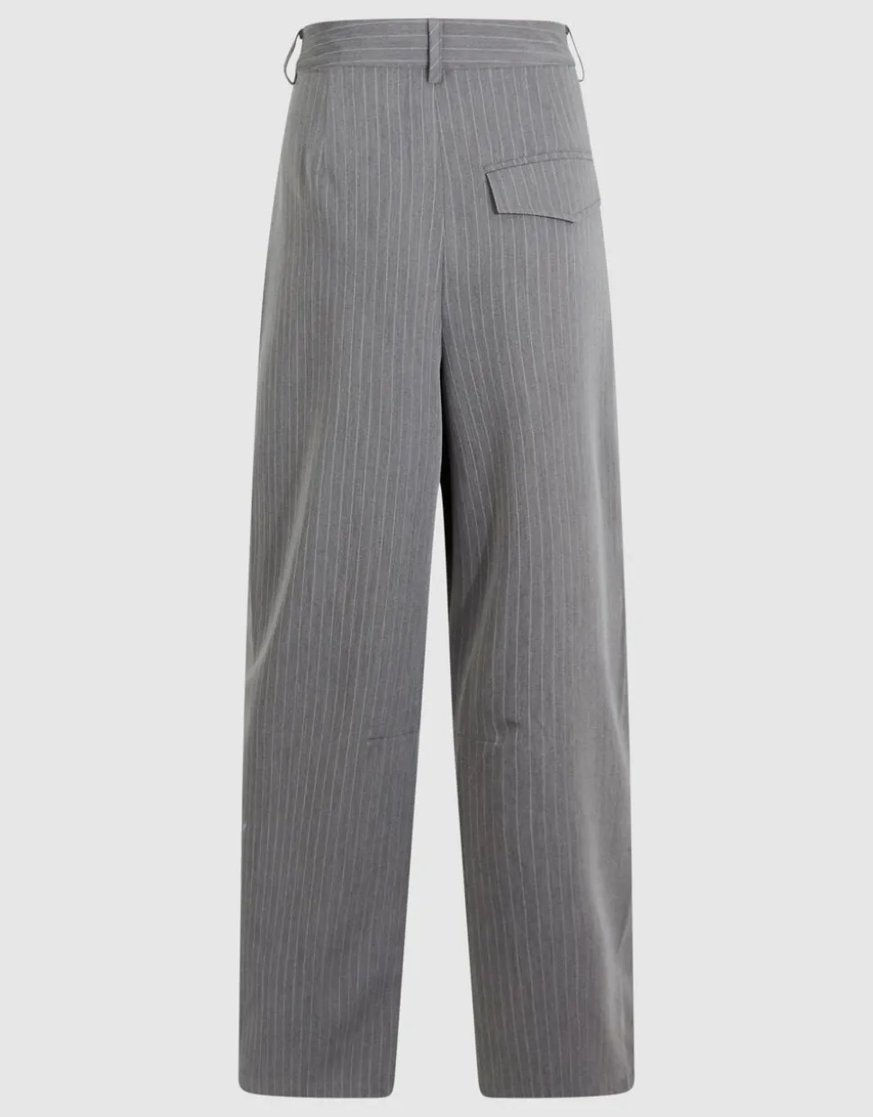 Pinstripe Pleated Pantalon Donkergrijs