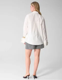 Pinstripe Pleated Skort Donkergrijs