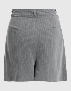 Pinstripe Pleated Skort Donkergrijs