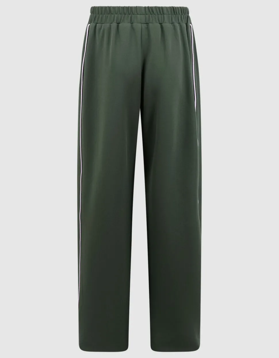 Piping Wide Leg Fit Broek Donkergroen