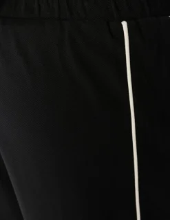 Piping Wide Leg Fit Broek Zwart