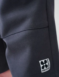 Pique Label Short Donkergrijs