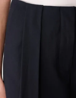 Pleated Broek Donkerblauw By Lonneke