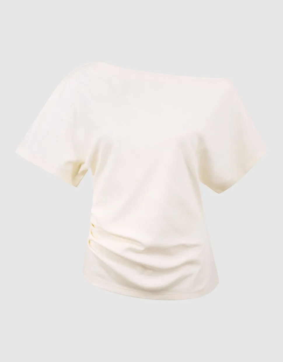 Pleated One Shoulder Top Gebroken Wit By Fred