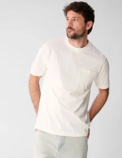 Pocket T-shirt Gebroken Wit