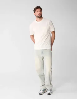 Pocket T-shirt Gebroken Wit