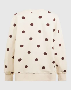 Polkadot Sweater Gebroken Wit