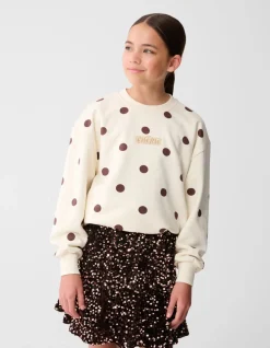 Polkadot Sweater Gebroken Wit