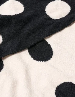 Polkadot Triangel Sjaal Zwart/Wit