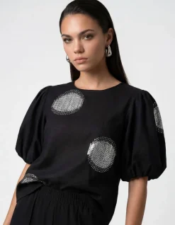 Polka Top Zwart