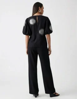 Polka Top Zwart