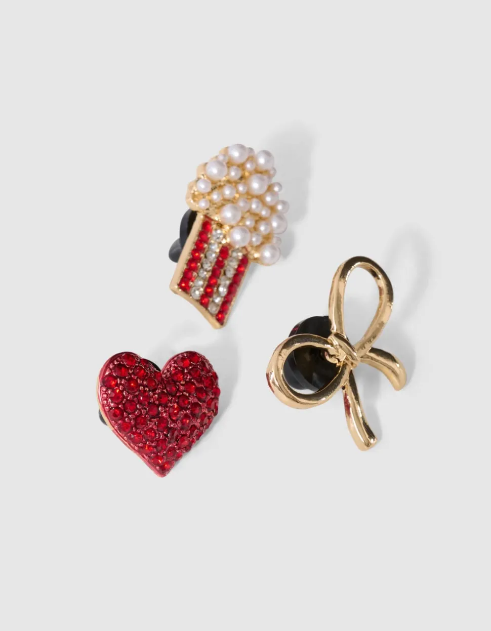 Popcorn Broche Set Rood