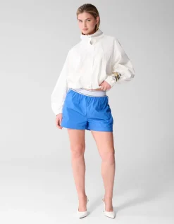 Poplin Short Blauw