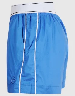 Poplin Short Blauw