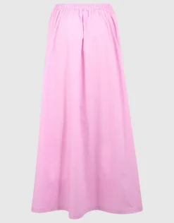 Poplin Studs Maxi Rok Roze