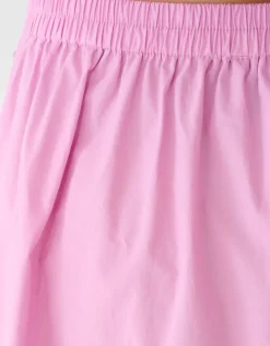 Poplin Studs Maxi Rok Roze