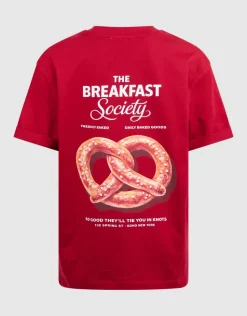 Pretzel Artwork T-shirt Rood