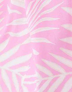 Printed Kimono Maxi Jurk Lichtroze
