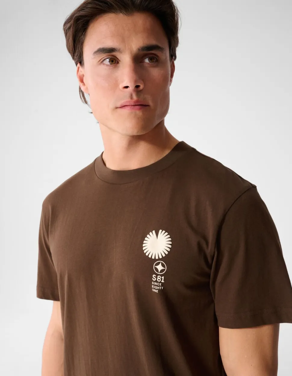 Radar Artwork T-shirt Donkerbruin