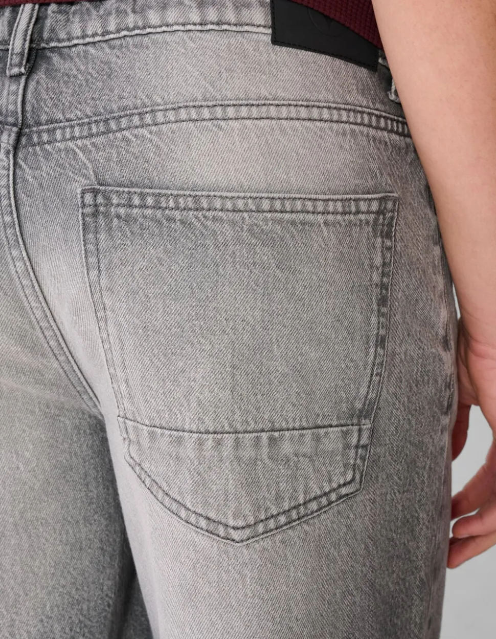 Relaxed Fit Denim Short Grijs