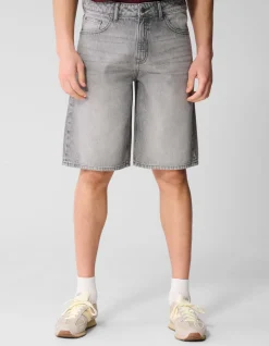 Relaxed Fit Denim Short Grijs