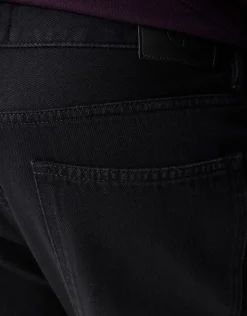 Relaxed Fit Jeans Washed Zwart