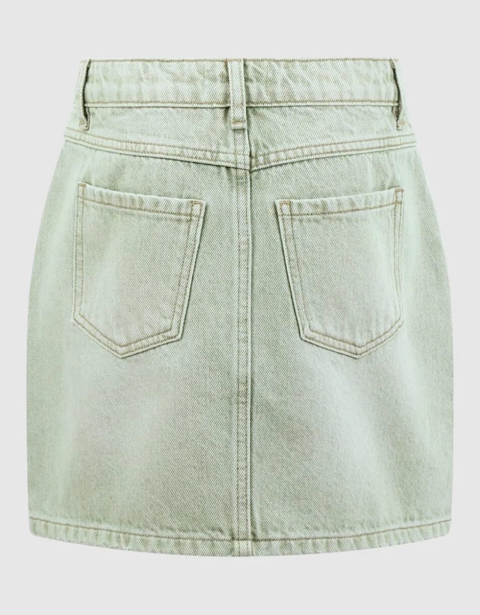 Rhinestone Denim Rok Groen