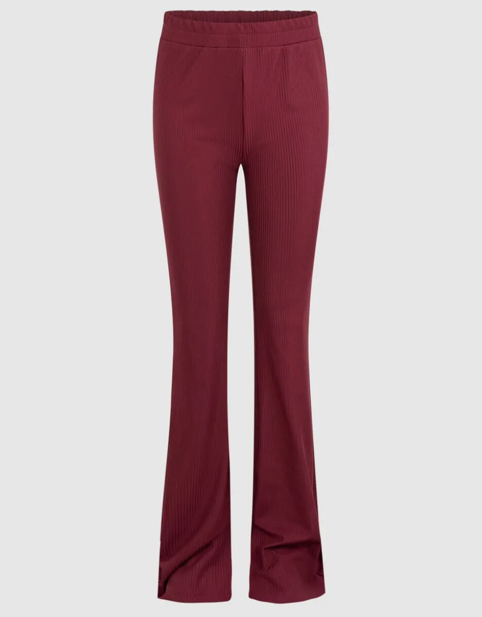 Rib Flared Fit Legging Donkerrood