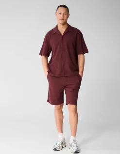 Rib Overhemd Donkerrood