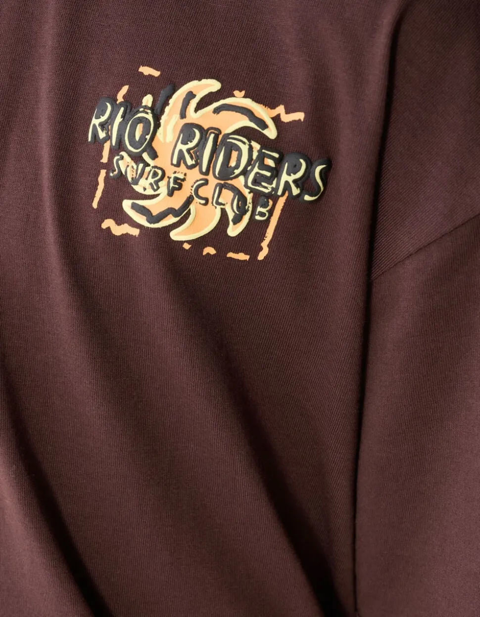 Riders Artwork T-shirt Donkerbruin