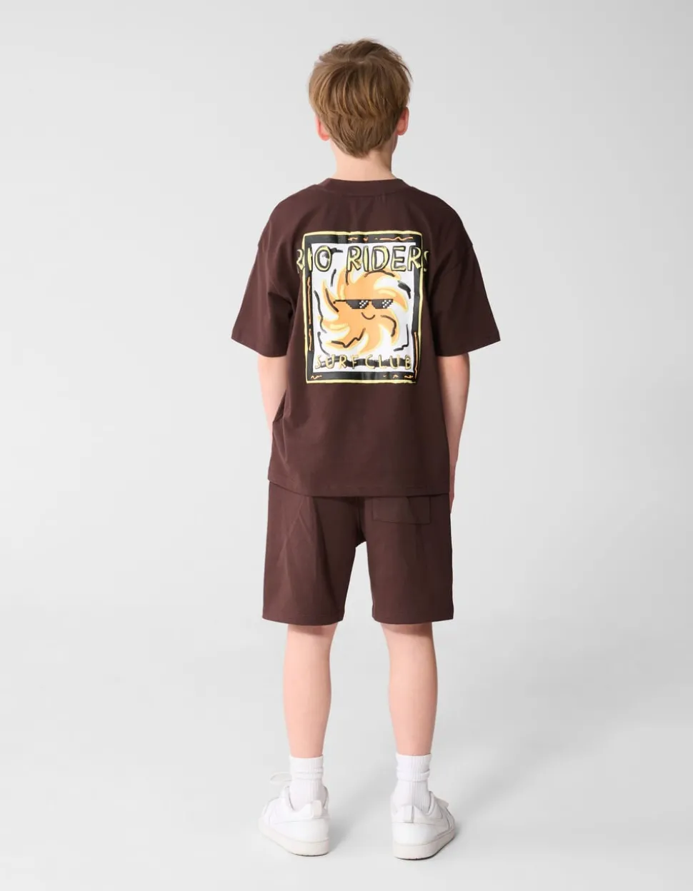 Riders Artwork T-shirt Donkerbruin
