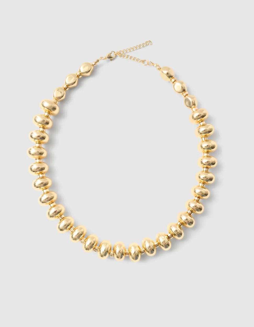 Round Oval Ketting Goud