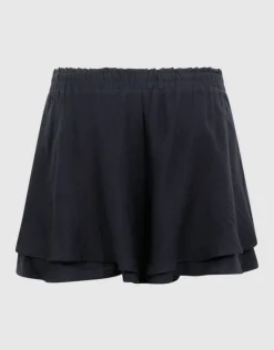 Ruffled Short Zwart