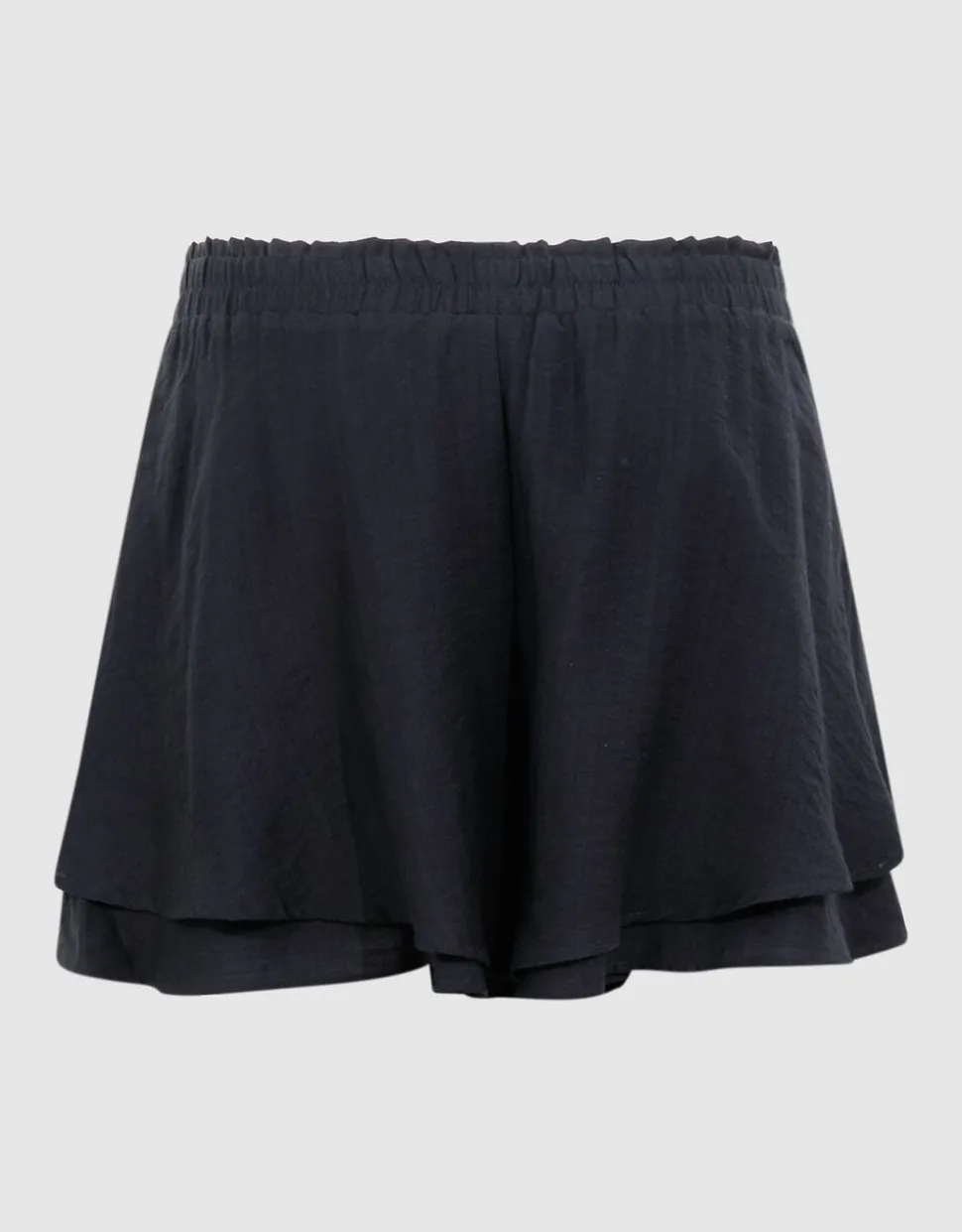 Ruffled Short Zwart