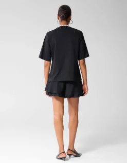 Ruffled Short Zwart
