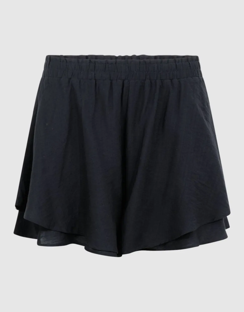 Ruffled Short Zwart