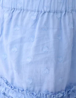 Ruffle Heart Mini Rok Lichtblauw