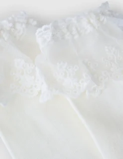 Ruffle Kant Sokken Wit
