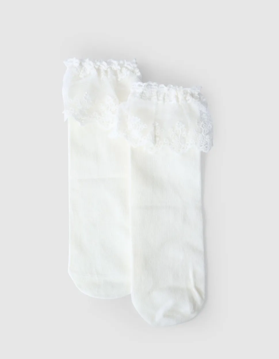 Ruffle Kant Sokken Wit