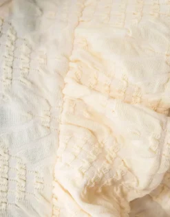Ruffle Longsleeve Top Gebroken Wit