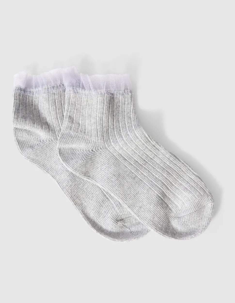 Ruffle Sokken Grijs