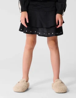 Ruffle Stud Rok Zwart